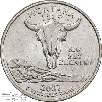 سکه کوارتر دلار 2007D ایالتی (مونتانا) - AU58 - آمریکا