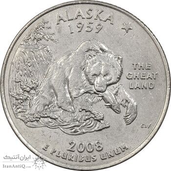 سکه کوارتر دلار 2008D ایالتی (آلاسکا) - AU55 - آمریکا