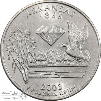 سکه کوارتر دلار 2003D ایالتی (آرکانزاس) - MS62 - آمریکا
