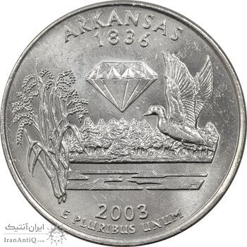 سکه کوارتر دلار 2003P ایالتی (آرکانزاس) - MS63 - آمریکا