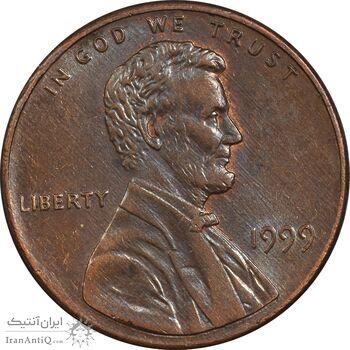 سکه 1 سنت 1999 لینکلن - AU55 - آمریکا
