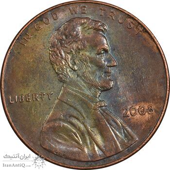 سکه 1 سنت 2008 لینکلن - AU58 - آمریکا
