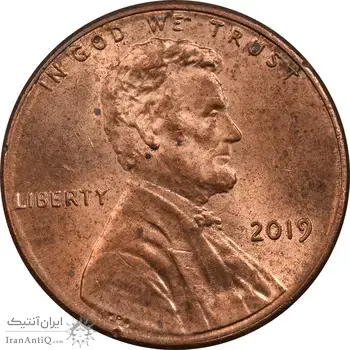 سکه 1 سنت 2019 لینکلن - MS63 - آمریکا