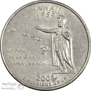 سکه کوارتر دلار 2008D ایالتی (هاوایی) - AU58 - آمریکا سکه کوارتر دلار 2008D ایالتی (هاوایی) - AU58 - آمریکا