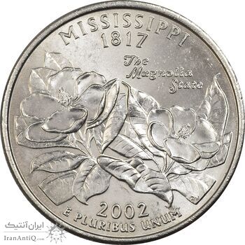 سکه کوارتر دلار 2002D ایالتی (میسیسیپی) - MS63 - آمریکا