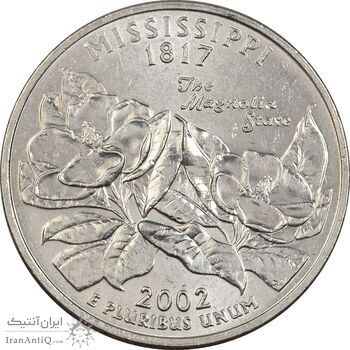 سکه کوارتر دلار 2002D ایالتی (میسیسیپی) - MS61 - آمریکا سکه کوارتر دلار 2002D ایالتی (میسیسیپی) - MS61 - آمریکا