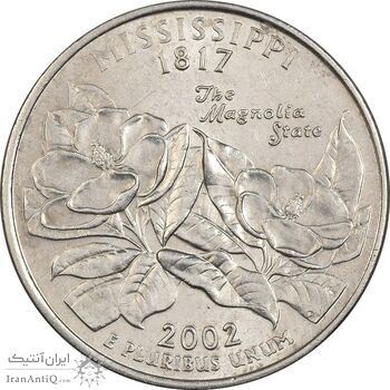 سکه کوارتر دلار 2002D ایالتی (میسیسیپی) - AU58 - آمریکا