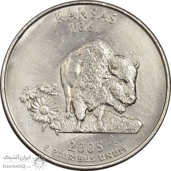 سکه کوارتر دلار 2005P ایالتی (کانزاس) - MS62 - آمریکا