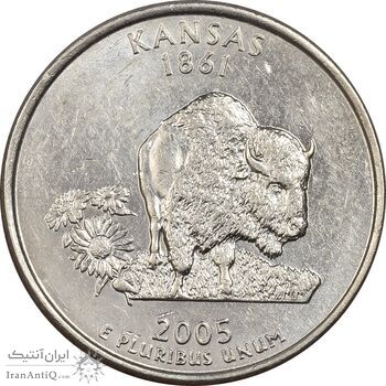 سکه کوارتر دلار 2005D ایالتی (کانزاس) - AU58 - آمریکا
