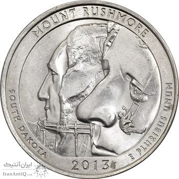 سکه کوارتر دلار 2013P (کوه راشمور) - MS62 - آمریکا