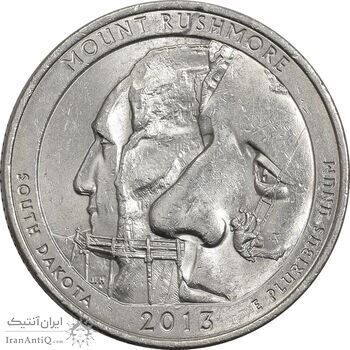 سکه کوارتر دلار 2013P (کوه راشمور) - MS61 - آمریکا