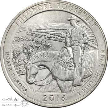 سکه کوارتر دلار 2016P (پارک ملی تئودور روزولت) - AU58 - آمریکا