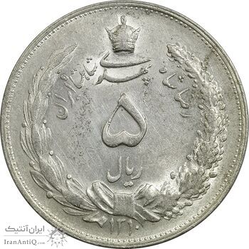 سکه 5 ریال 1310 - MS61 - رضا شاه سکه 5 ریال 1310 - MS61 - رضا شاه