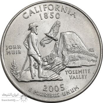 سکه کوارتر دلار 2005P ایالتی (کالیفرنیا) - MS62 - آمریکا