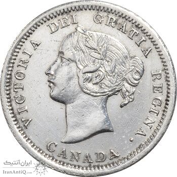 سکه 5 سنت 1858 ویکتوریا - AU50 - کانادا سکه 5 سنت 1858 ویکتوریا - AU50 - کانادا