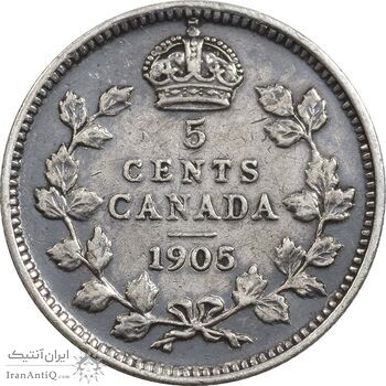 سکه 5 سنت 1905 ادوارد هفتم - AU50 - کانادا