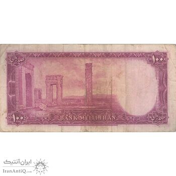 اسکناس 100 ریال سری سوم - تک - VF25 - محمد رضا شاه