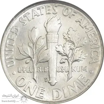 سکه 1 دایم 1962D روزولت - MS66 - آمریکا