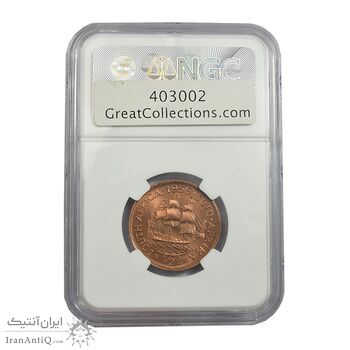 سکه 1/2 پنی 1955 الیزابت دوم - PF65 - آفریقای جنوبی سکه 1/2 پنی 1955 الیزابت دوم - PF65 - آفریقای جنوبی