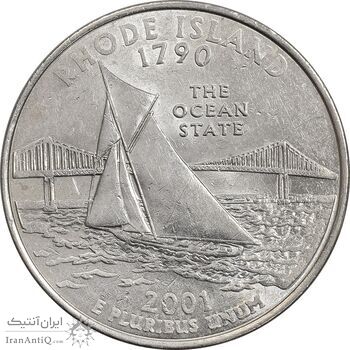 سکه کوارتر دلار 2001D ایالتی (رود آیلند) - AU55 - آمریکا سکه کوارتر دلار 2001D ایالتی (رود آیلند) - AU55 - آمریکا