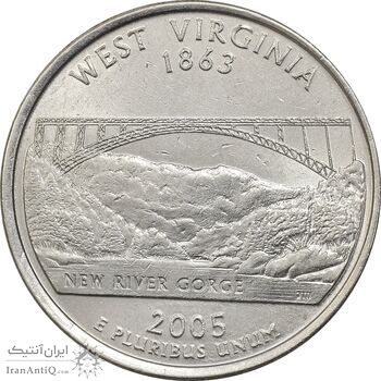سکه کوارتر دلار 2005D ایالتی (ویرجینیای غربی) - MS61 - آمریکا