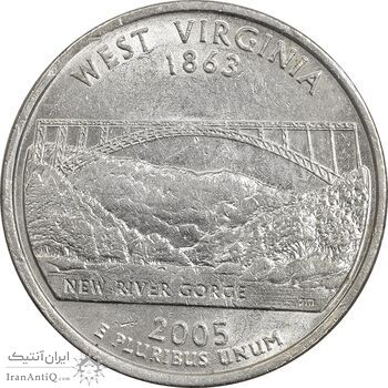 سکه کوارتر دلار 2005P ایالتی (ویرجینیای غربی) - MS61 - آمریکا