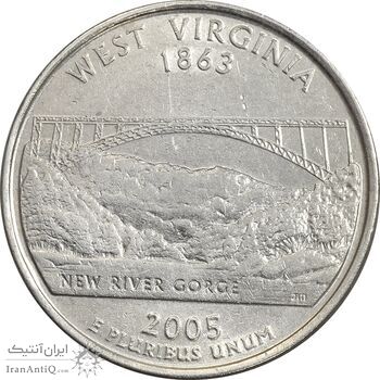 سکه کوارتر دلار 2005D ایالتی (ویرجینیای غربی) - AU55 - آمریکا