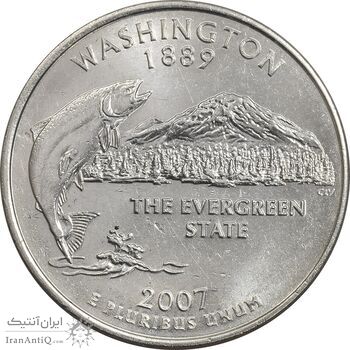 سکه کوارتر دلار 2007D ایالتی (واشنگتن) - AU58 - آمریکا