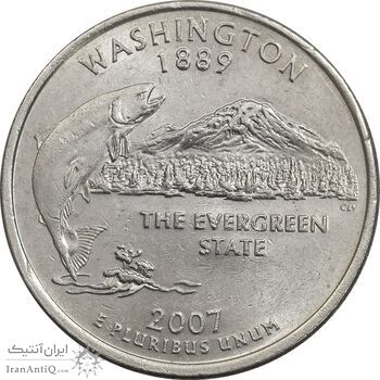 سکه کوارتر دلار 2007P ایالتی (واشنگتن) - AU58 - آمریکا