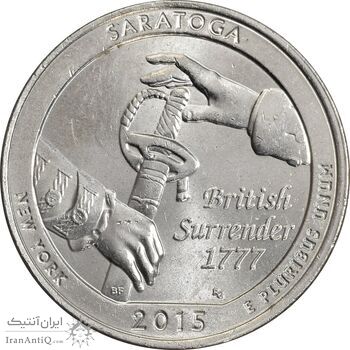سکه کوارتر دلار 2015D ساراتوگا - MS62 - آمریکا