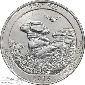 سکه کوارتر دلار 2016D جنگل ملی شاونی - AU58 - آمریکا