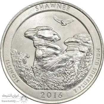 سکه کوارتر دلار 2016P جنگل ملی شاونی - MS62 - آمریکا