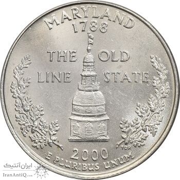 سکه کوارتر دلار 2000P ایالتی (مریلند) - MS63 - آمریکا