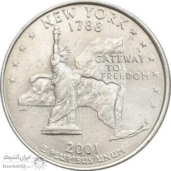سکه کوارتر دلار 2001P ایالتی (نیویورک) - MS62 - آمریکا