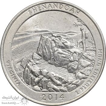 سکه کوارتر دلار 2014D پارک ملی شناندوا - AU58 - آمریکا