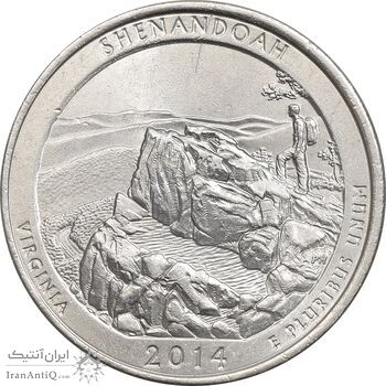 سکه کوارتر دلار 2014P پارک ملی شناندوا - MS61 - آمریکا