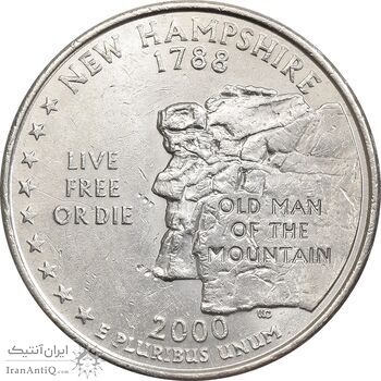 سکه کوارتر دلار 2000P ایالتی (نیوهمشایر) - MS62 - آمریکا