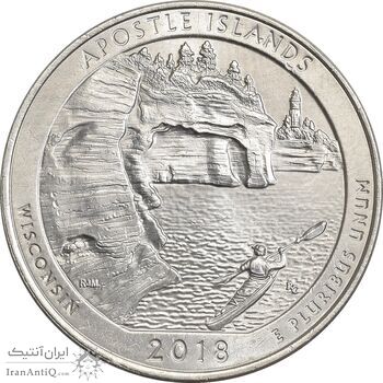 سکه کوارتر دلار 2018P جزایر آپوستل - MS62 - آمریکا سکه کوارتر دلار 2018P جزایر آپوستل - MS62 - آمریکا