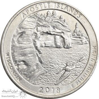 سکه کوارتر دلار 2018D جزایر آپوستل - AU58 - آمریکا سکه کوارتر دلار 2018D جزایر آپوستل - AU58 - آمریکا