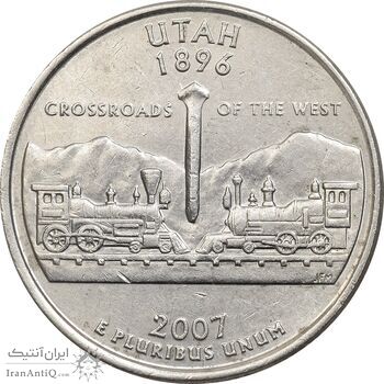 سکه کوارتر دلار 2007D ایالتی (یوتا) - AU55 - آمریکا