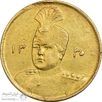 سکه طلا 1 تومان 1335 تصویری - EF45 - احمد شاه