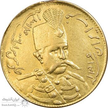 سکه طلا 1 تومان 1316 تصویری - EF - مظفرالدین شاه