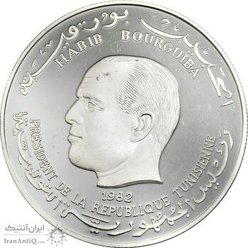 سکه 5 دینار 1982 جمهوری - PF63 - تونس سکه 5 دینار 1982 جمهوری - PF63 - تونس