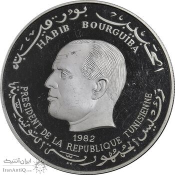 سکه 5 دینار 1982 جمهوری - PF63 - تونس سکه 5 دینار 1982 جمهوری - PF63 - تونس