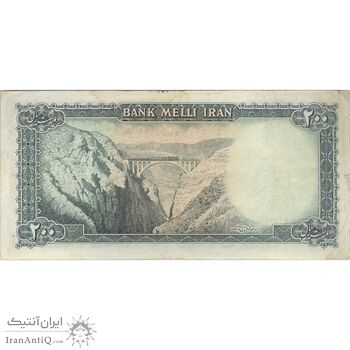 اسکناس 200 ریال سری سوم - تک - VF30 - محمد رضا شاه