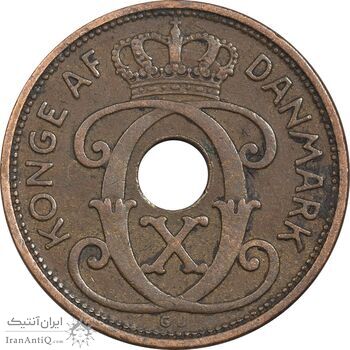 سکه 2 اوره 1935 کریستیان دهم - EF40 - دانمارک