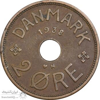 سکه 2 اوره 1938 کریستیان دهم - EF40 - دانمارک