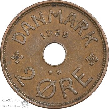 سکه 2 اوره 1939 کریستیان دهم - EF40 - دانمارک