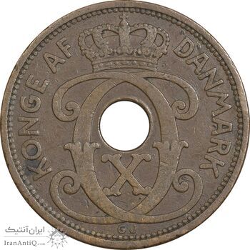 سکه 5 اوره 1927 کریستیان دهم - EF40 - دانمارک