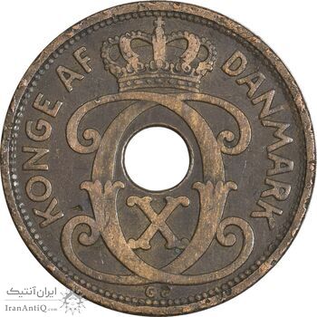 سکه 5 اوره 1928 کریستیان دهم - VF35 - دانمارک